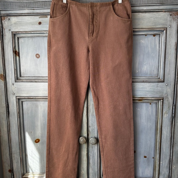 Christopher Esber Deconstruct Denim Jean in Walnut Color Size 8 NWT - Picture 3 of 10